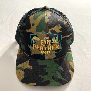 The Fin and Feather Inn Camo Trucker Mesh Snapback Hat